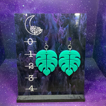 Load image into Gallery viewer, Monstera Acrylic Earrings
