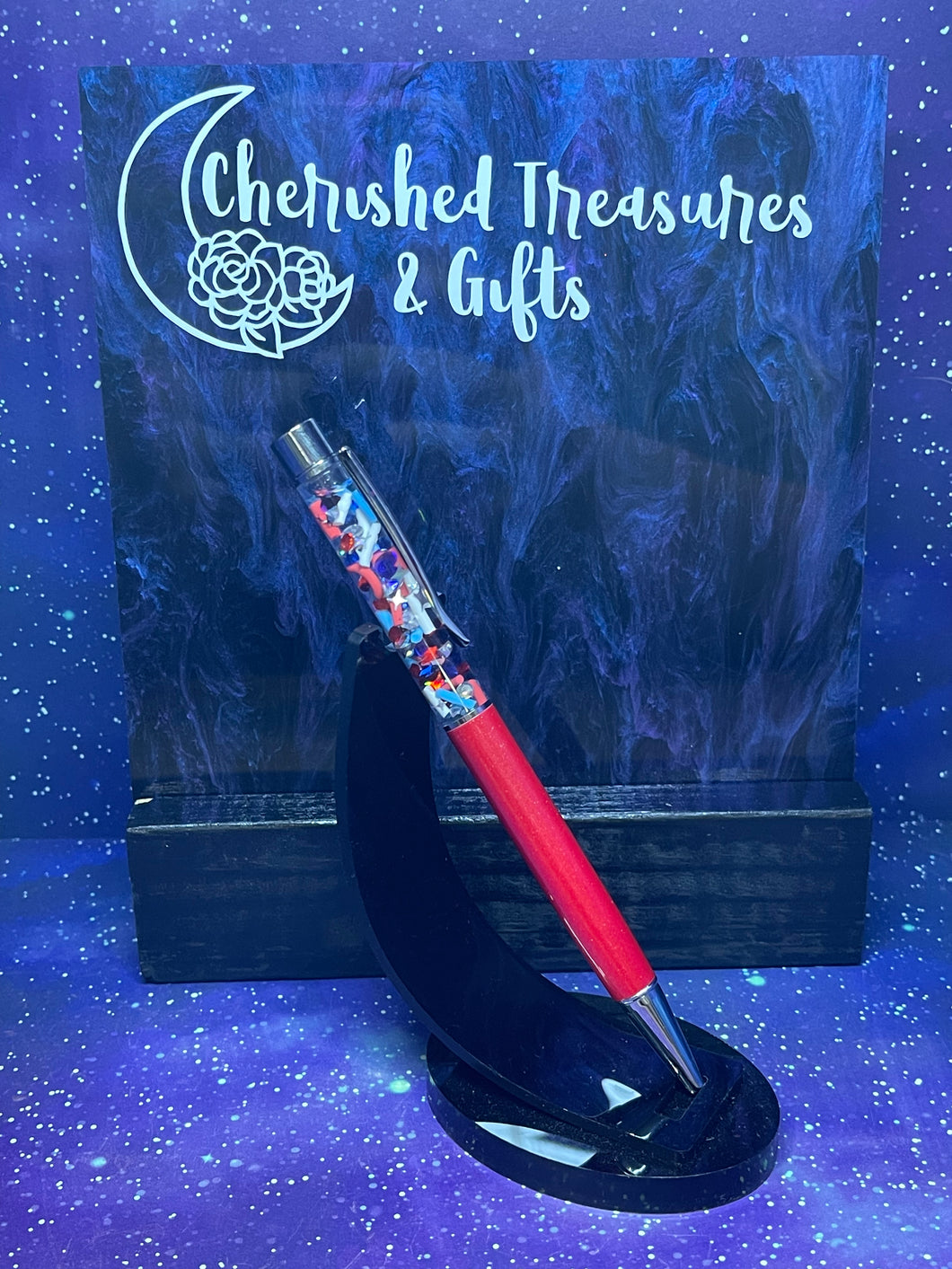 Fourth of July Clay Shaker Pen