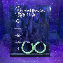Load image into Gallery viewer, Large Glitter and Rhinestone Hoop Earrings

