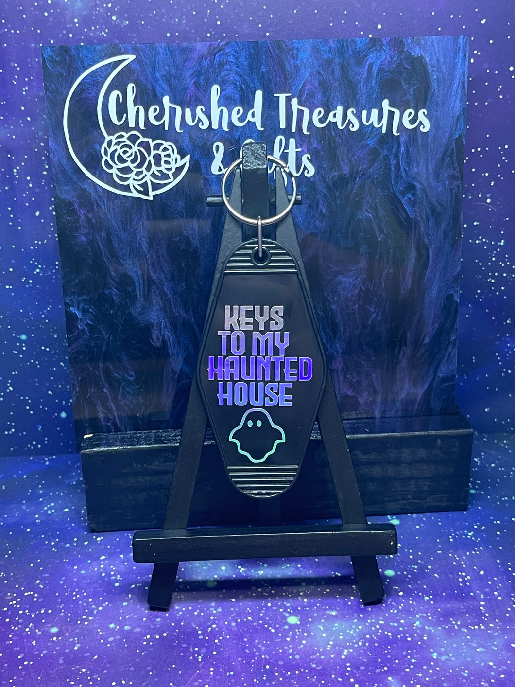 Haunted House Motel Keychain