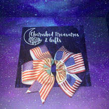 Load image into Gallery viewer, The Jumbo Penny Bow - Fourth of July
