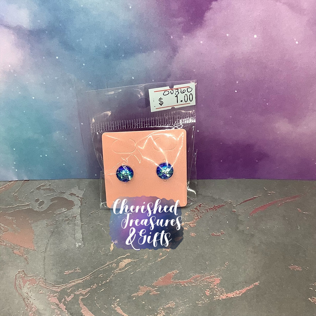 Mermaid Scales Earring Studs
