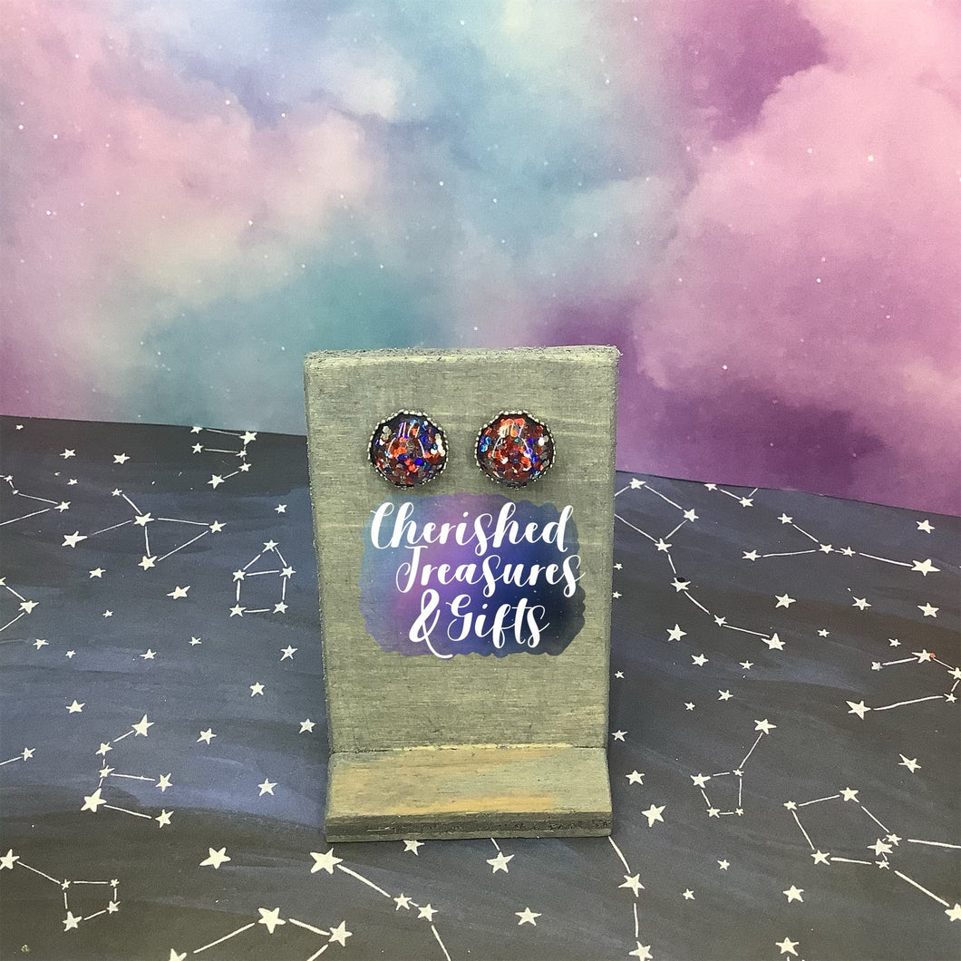 Glitter Earring Studs
