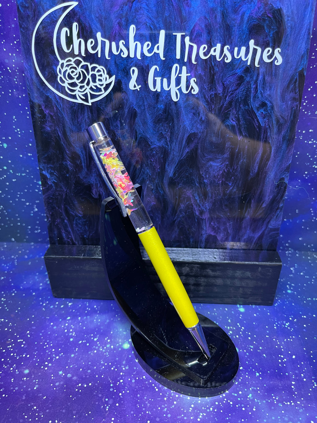 Air Plane Glitter Shaker Pen