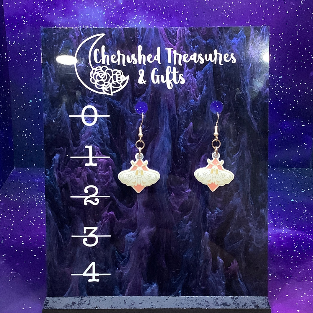 Moth Acrylic Earrings