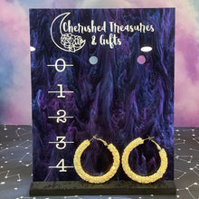 Load image into Gallery viewer, Large Glitter and Rhinestone Hoop Earrings
