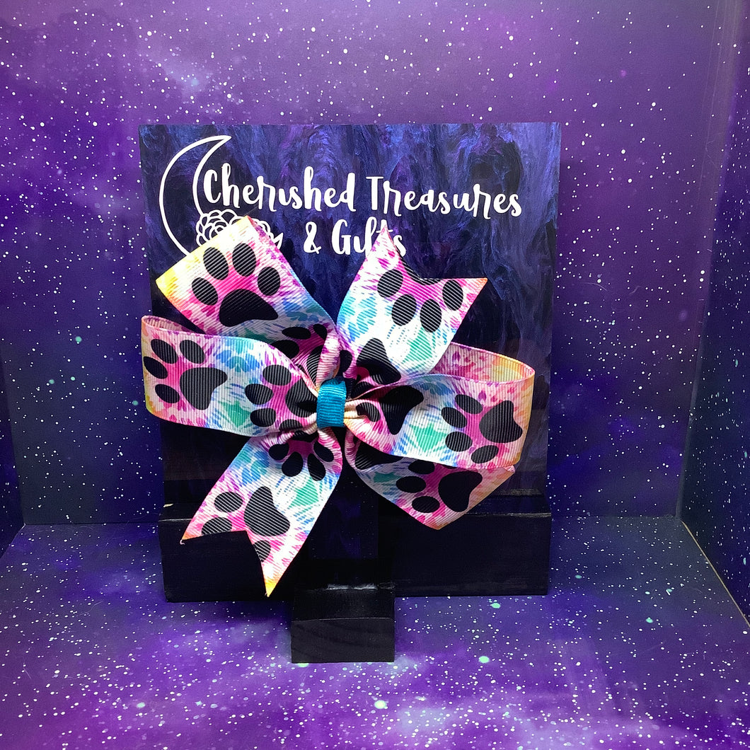 The Jumbo Penny Bow - Paw Print