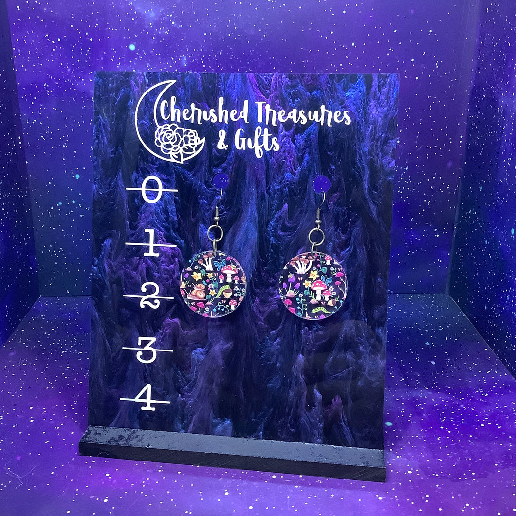 Mushroom Acrylic Earrings